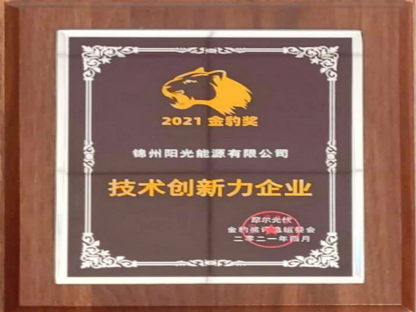 春和景明之際，錦州陽(yáng)光能源榮獲2021PVTD“金豹獎(jiǎng)”